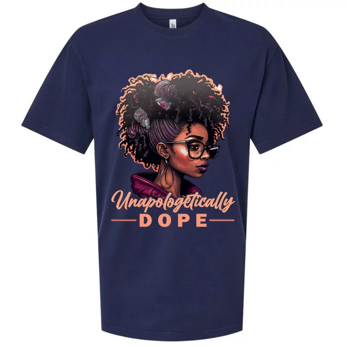 Unapologetically Dope Black Afro Tee Black History Month Gift Sueded Cloud Jersey T-Shirt