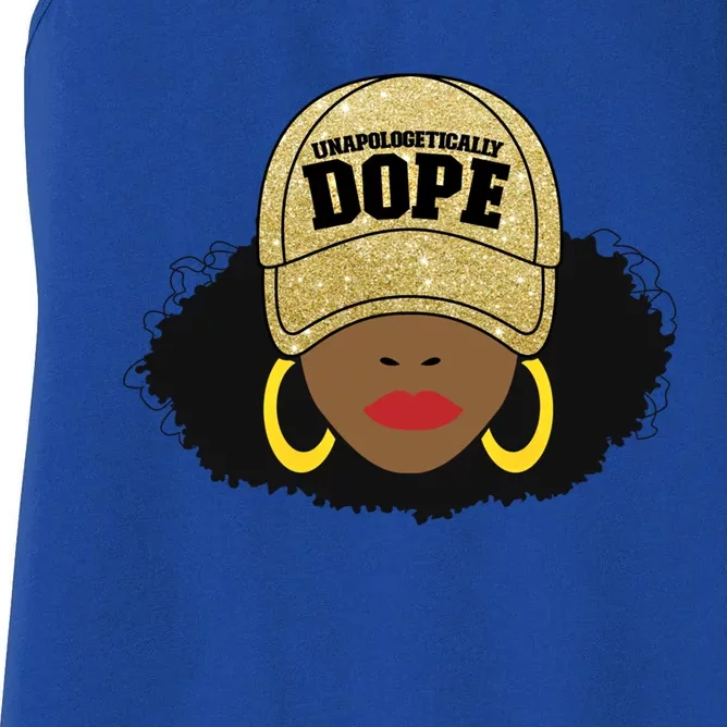 Unapologetically Dope Black Afro Black Cool Gift Women's Racerback Tank