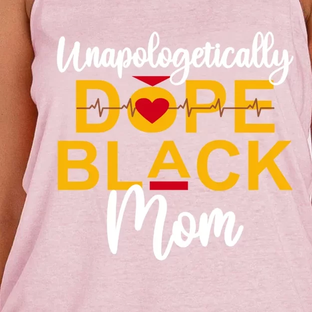 Unapologetic Dope Black Mom African American Gift Women's Knotted Racerback Tank