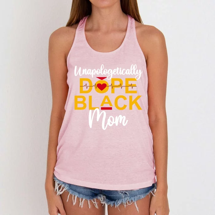 Unapologetic Dope Black Mom African American Gift Women's Knotted Racerback Tank