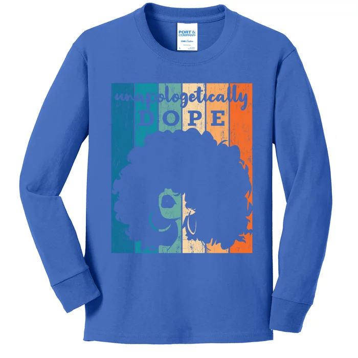 Unapologetically Dope Black History Month African American Gift Kids Long Sleeve Shirt