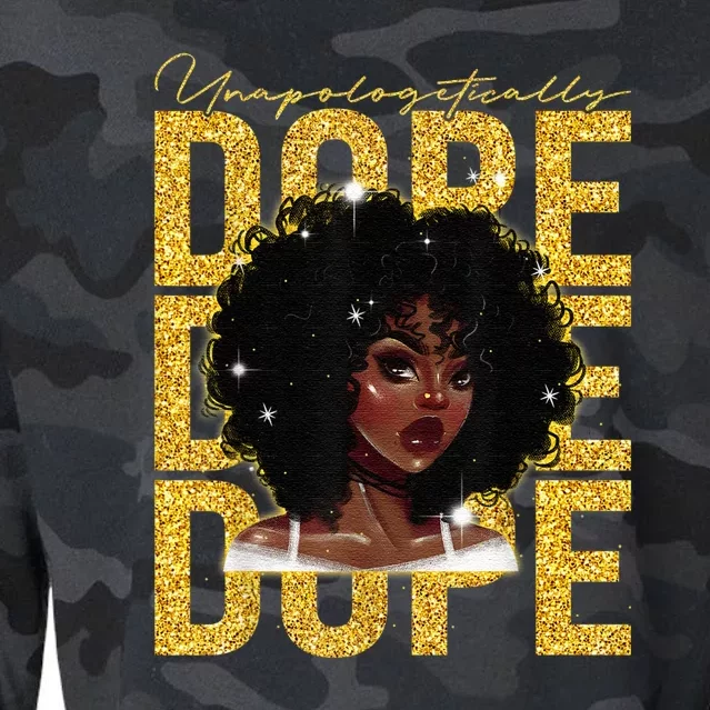 Unapologetically Dope Black History Month African American Cropped Pullover Crew