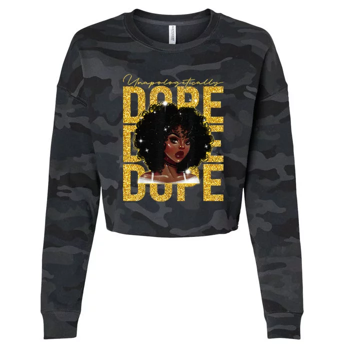 Unapologetically Dope Black History Month African American Cropped Pullover Crew