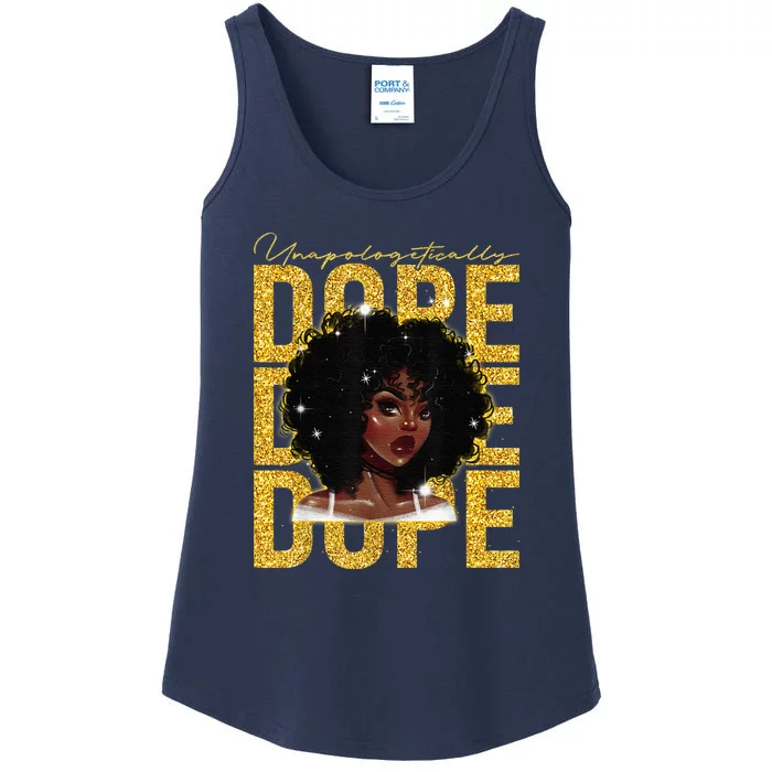 Unapologetically Dope Black History Month African American Ladies Essential Tank