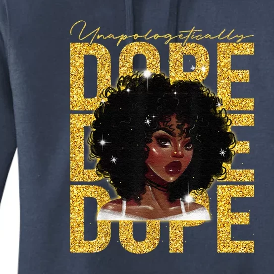 Unapologetically Dope Black History Month African American Women's Pullover Hoodie