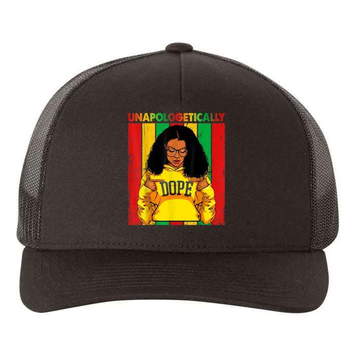 Unapologetically Dope Black Pride Melanin African American Yupoong Adult 5-Panel Trucker Hat