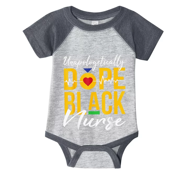 Unapologetically Dope Black Nurse Black History Month Nurse Infant Baby Jersey Bodysuit