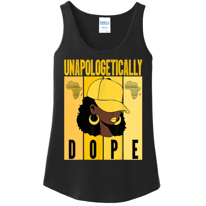 Unapologetically Dope Black History Month African American Ladies Essential Tank