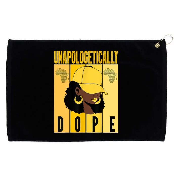 Unapologetically Dope Black History Month African American Grommeted Golf Towel