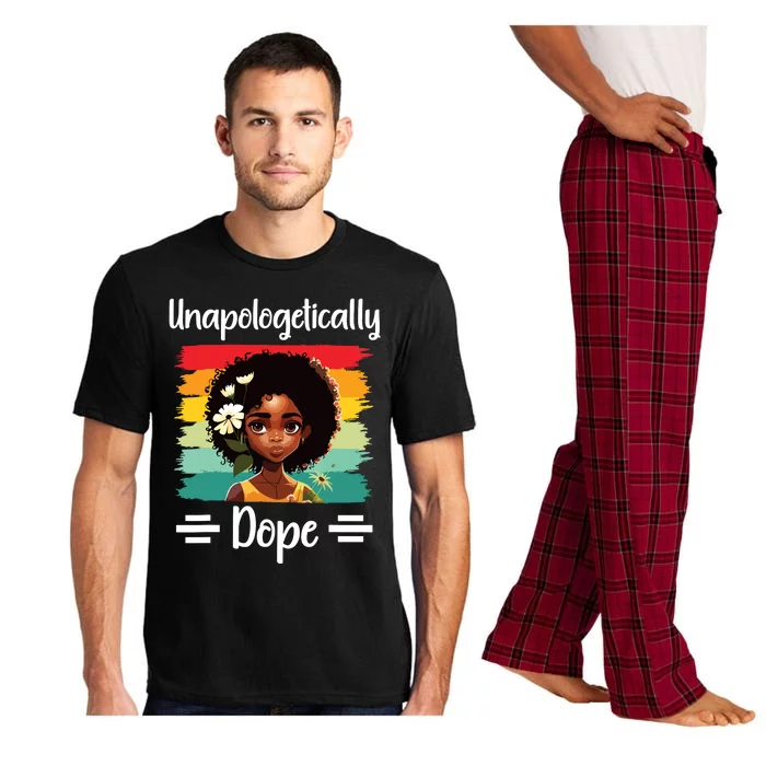 Unapologetically Dope Black Afro Girl Black History Month Pajama Set