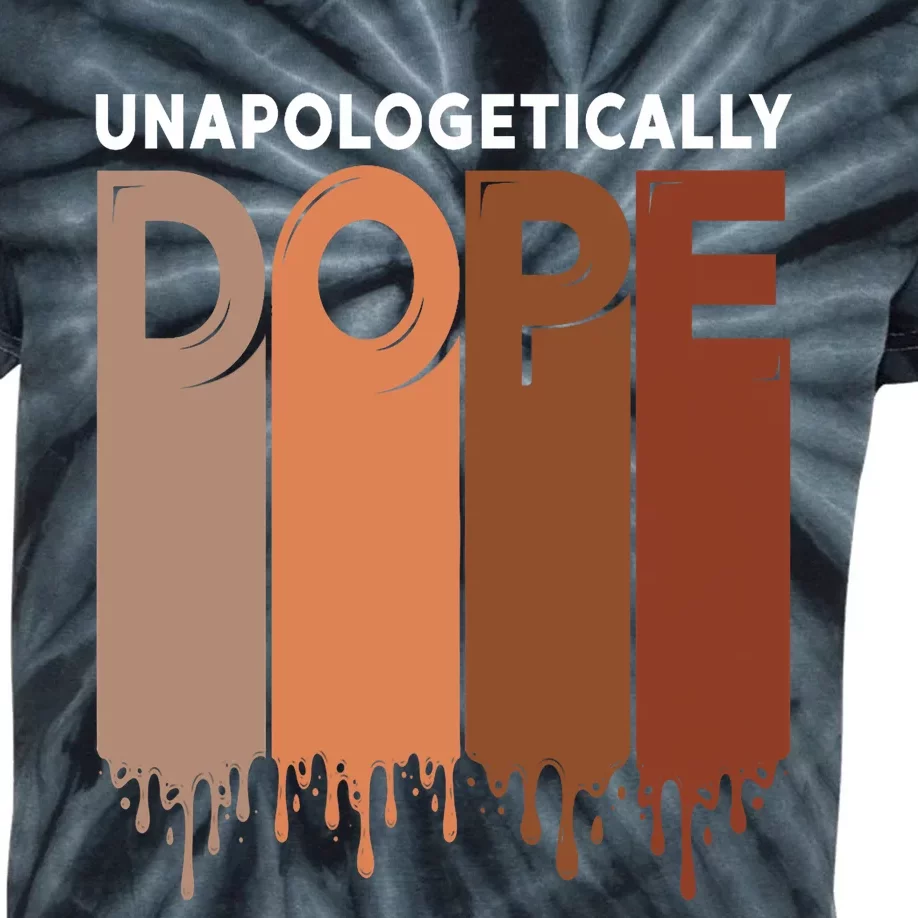 Unapologetically Dope Black Pride Melanin African American Kids Tie-Dye T-Shirt