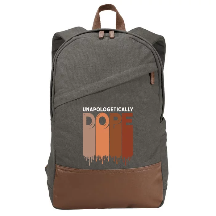 Unapologetically Dope Black Pride Melanin African American Cotton Canvas Backpack