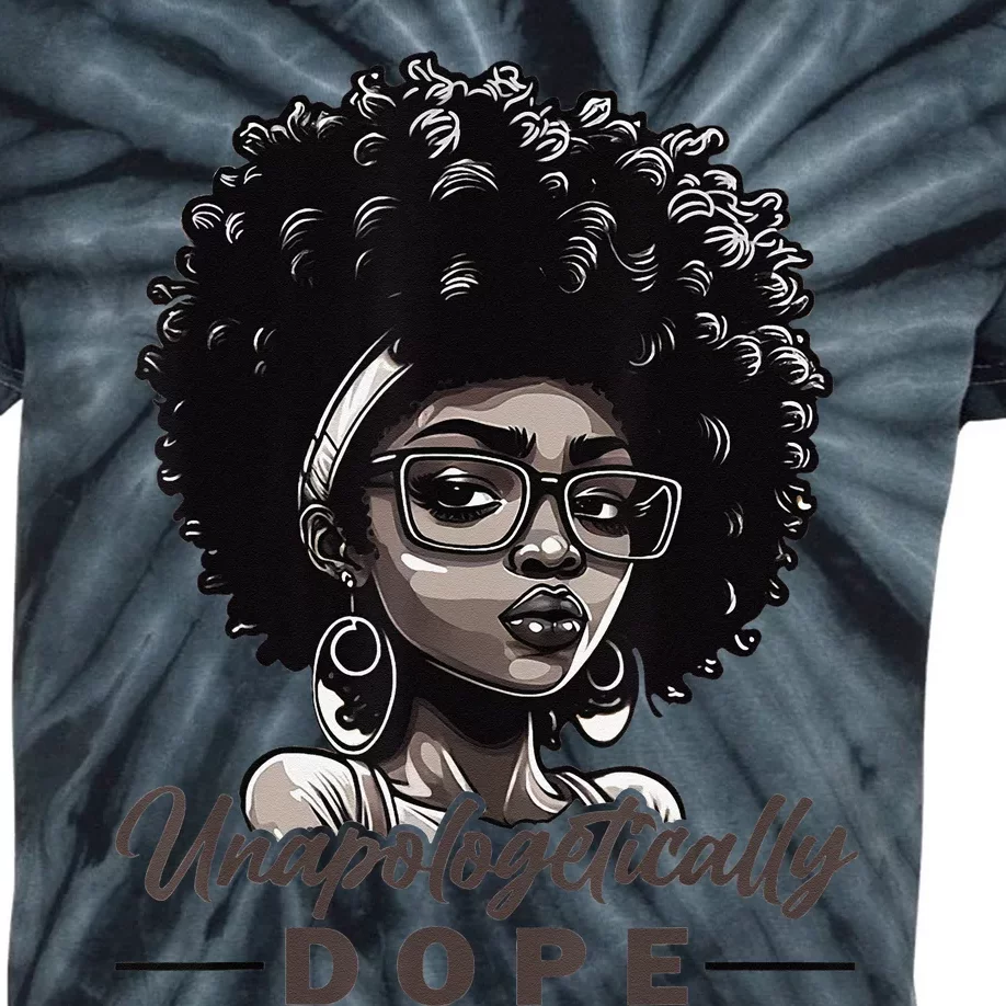 Unapologetically Dope Black History Month African American Kids Tie-Dye T-Shirt