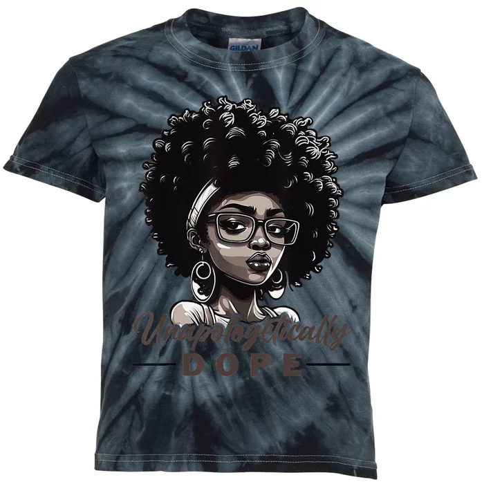 Unapologetically Dope Black History Month African American Kids Tie-Dye T-Shirt