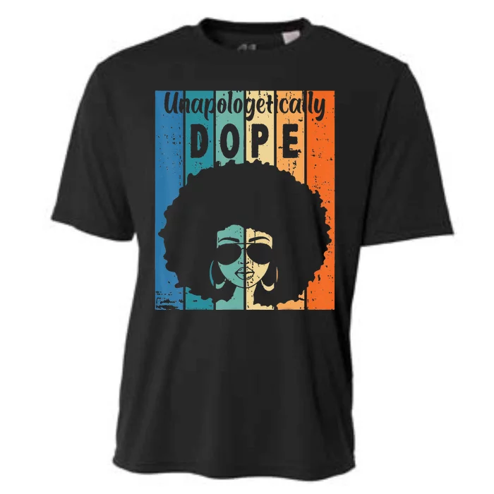 Unapologetically Dope Black Afro Tee Black History Month Cooling Performance Crew T-Shirt