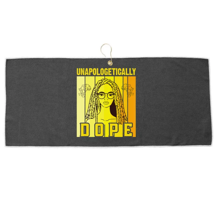 Unapologetically Dope Black History Month African American Large Microfiber Waffle Golf Towel