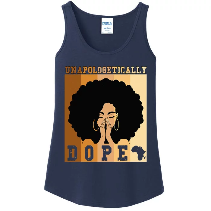 Unapologetically Dope Black History Month African American Ladies Essential Tank