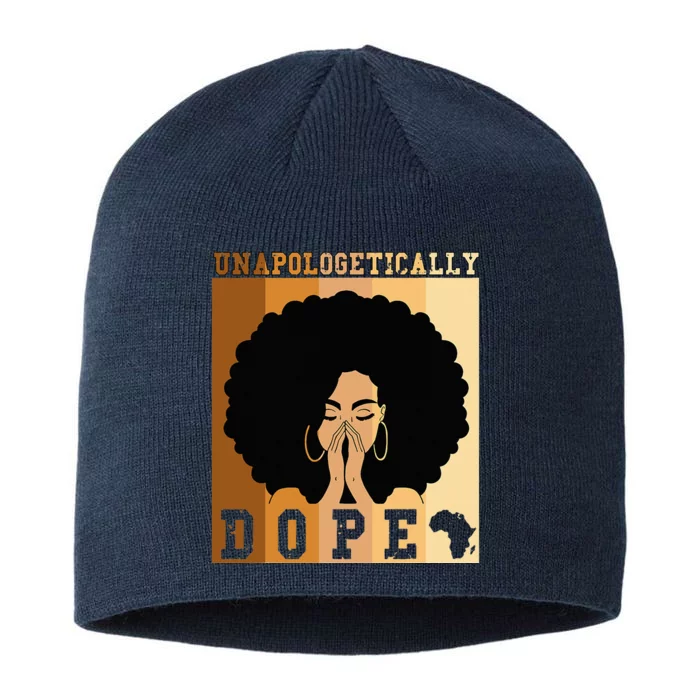 Unapologetically Dope Black History Month African American 8 1/2in Sustainable Knit Beanie