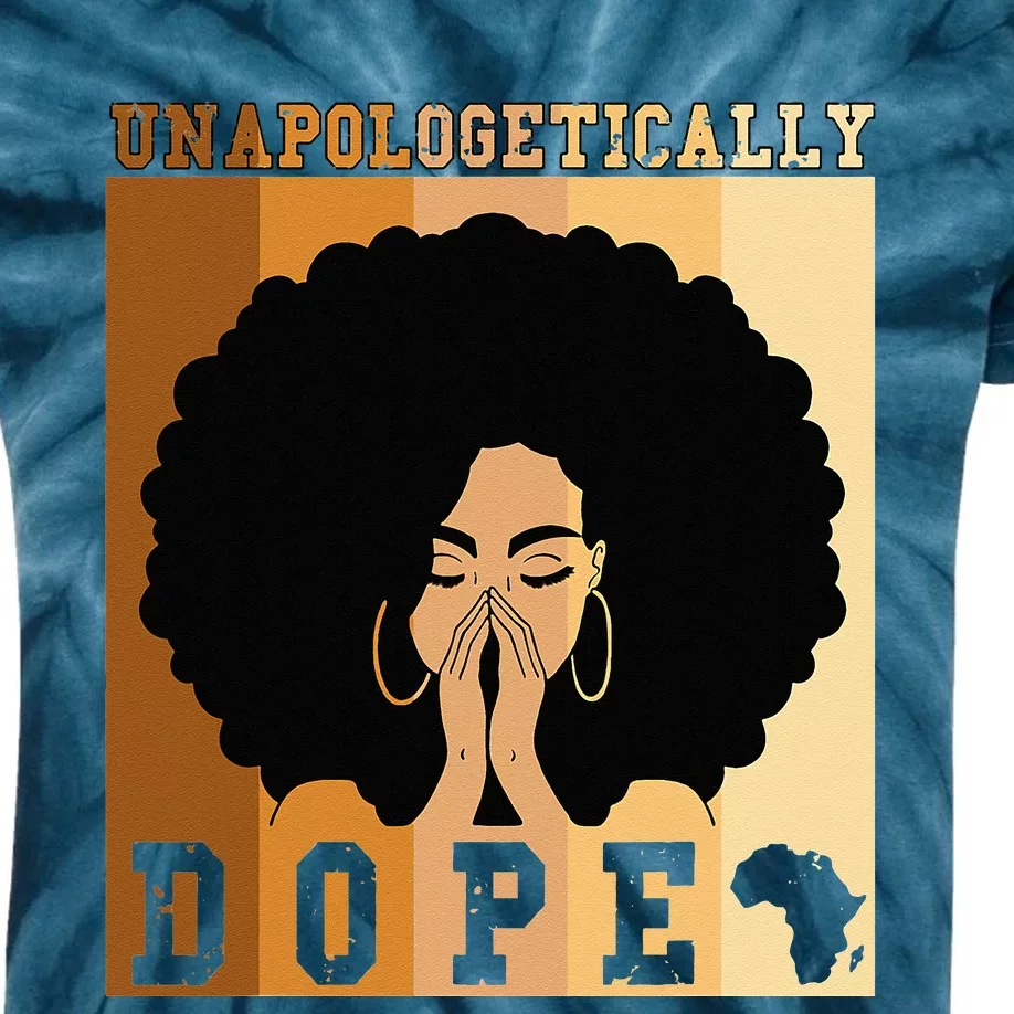 Unapologetically Dope Black History Month African American Kids Tie-Dye T-Shirt