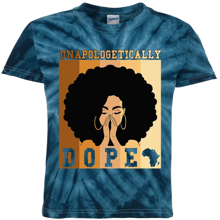 Unapologetically Dope Black History Month African American Kids Tie-Dye T-Shirt