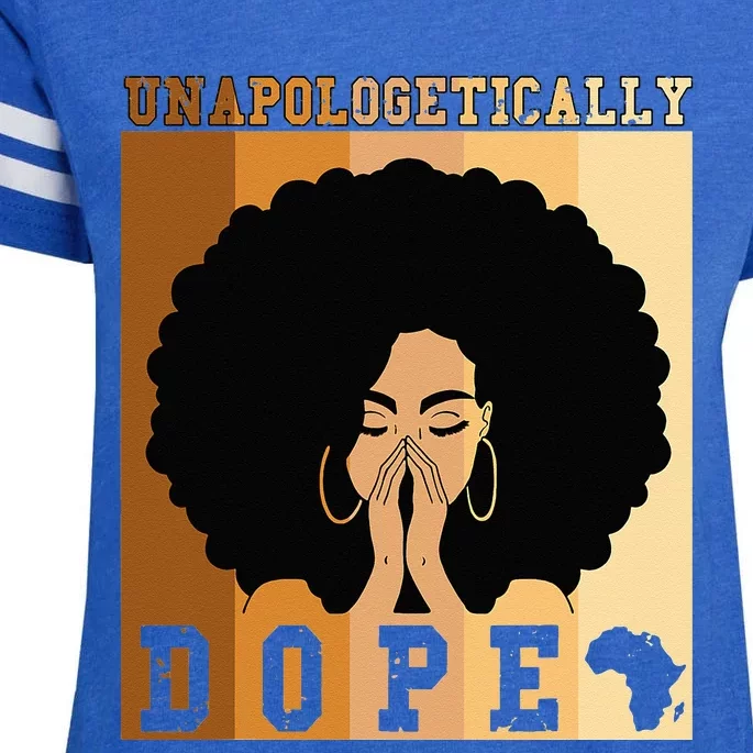 Unapologetically Dope Black History Month African American Enza Ladies Jersey Football T-Shirt