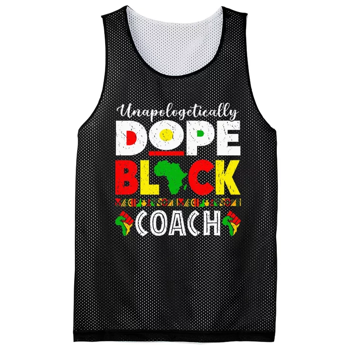 Unapologetically Dope Black Coach African Juneteenth Mesh Reversible Basketball Jersey Tank