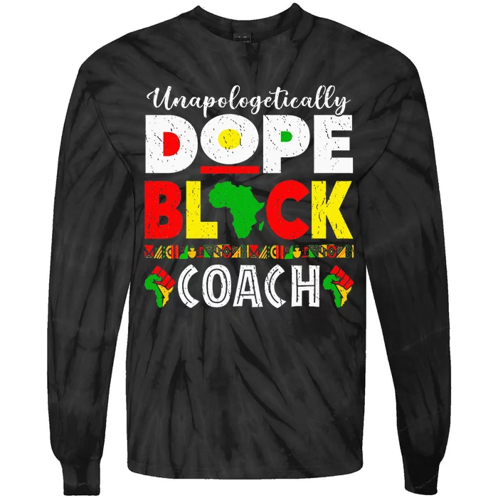 Unapologetically Dope Black Coach African Juneteenth Tie-Dye Long Sleeve Shirt