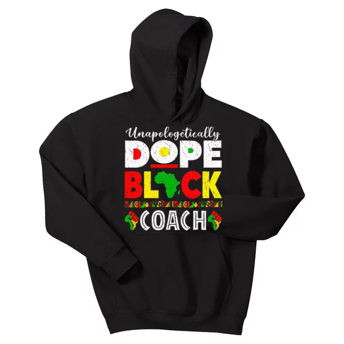 Unapologetically Dope Black Coach African Juneteenth Kids Hoodie