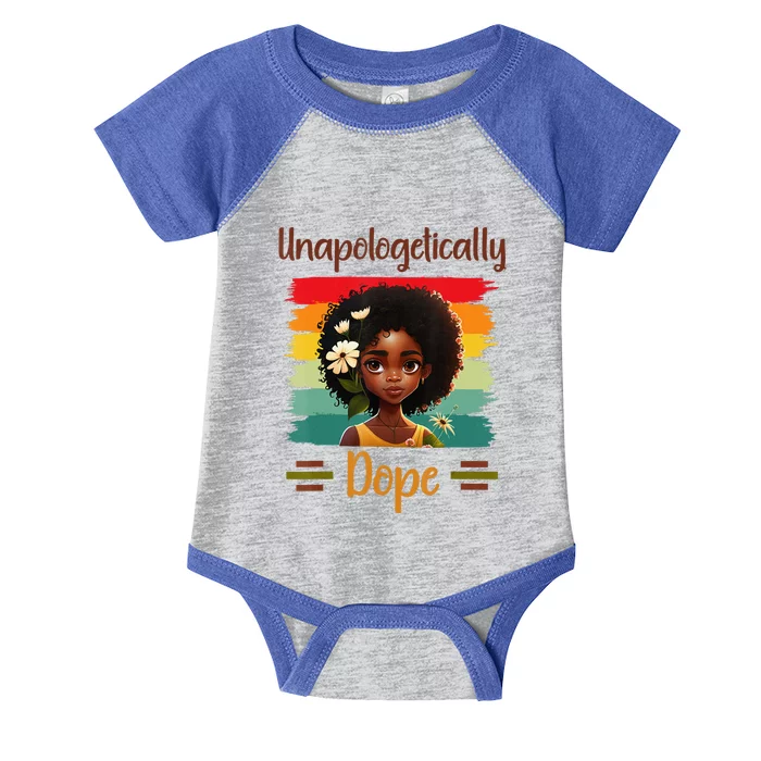 Unapologetically Dope Black Afro Black History Month Infant Baby Jersey Bodysuit