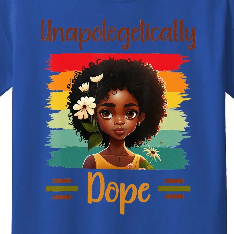 Unapologetically Dope Black Afro Black History Month Kids T-Shirt