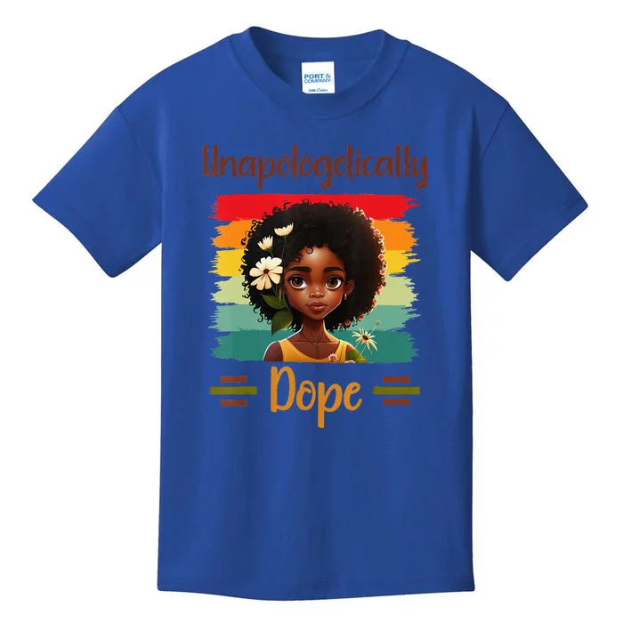 Unapologetically Dope Black Afro Black History Month Kids T-Shirt