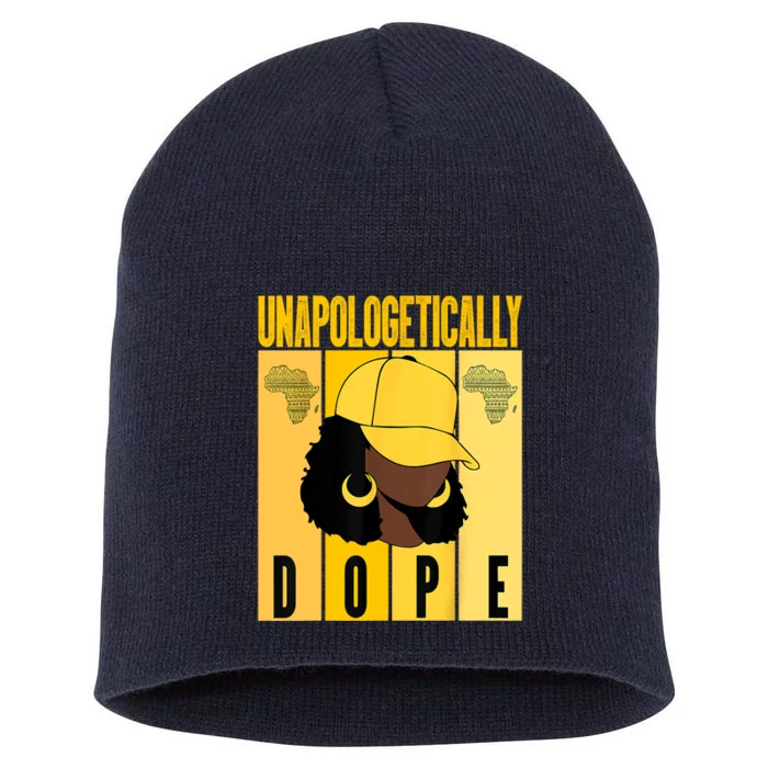 Unapologetically Dope Black History Month African American Short Acrylic Beanie