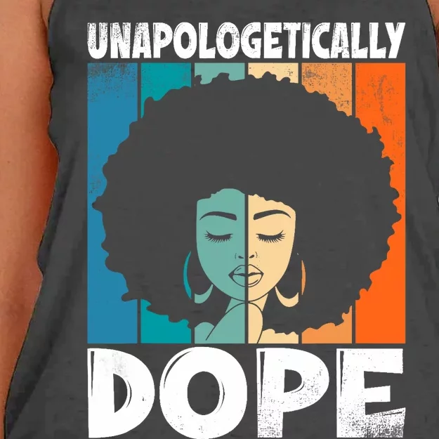 Unapologetically Dope Black History Month African American Women's Knotted Racerback Tank