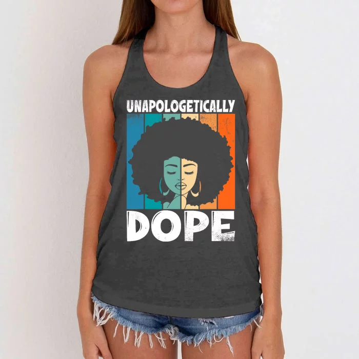 Unapologetically Dope Black History Month African American Women's Knotted Racerback Tank