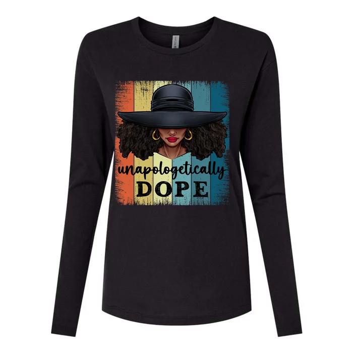 Unapologetically Dope Black History African American Ladies Womens Cotton Relaxed Long Sleeve T-Shirt