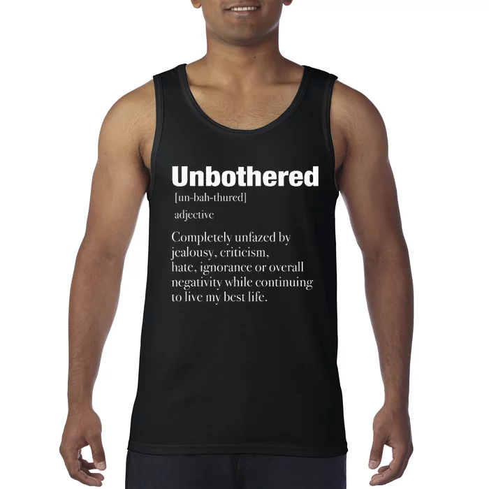 Unbothered Definition Confident Woman Mood Tank Top