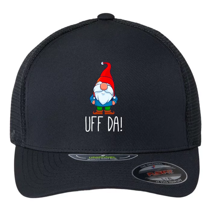 Uff Da Christmas Swedish Tomte Garden Gnome Xmas God Jul Cool Gift Flexfit Unipanel Trucker Cap