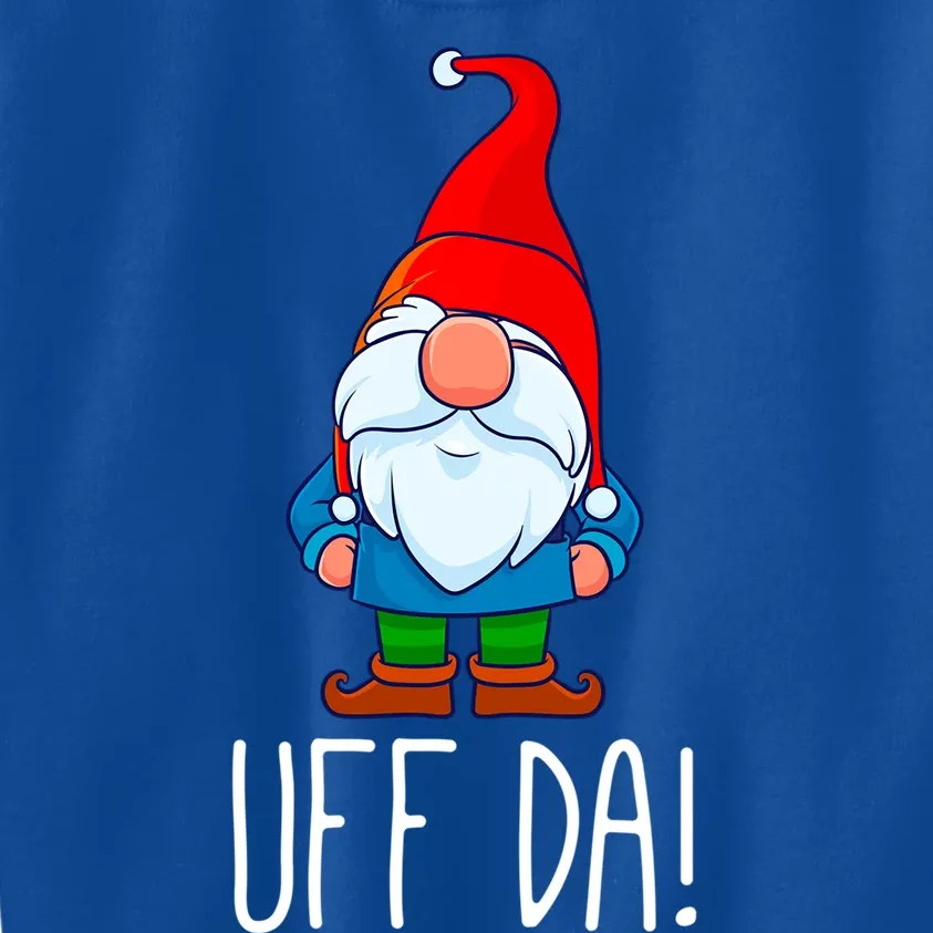 Uff Da Christmas Swedish Tomte Garden Gnome Xmas God Jul Cool Gift Kids Sweatshirt