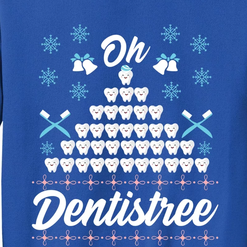 Ugly Dentist Christmas Tree Funny Dental Hygienist Teeth Gift Tall Sweatshirt