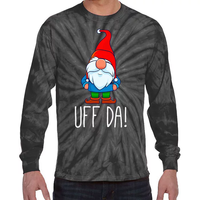 Uff Da Christmas Swedish Tomte Garden Gnome Xmas God Jul Tie-Dye Long Sleeve Shirt