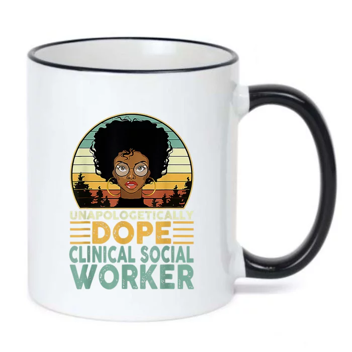 Unapologetically Dope Clinical Socials Worker Black Nurse. Black Color Changing Mug