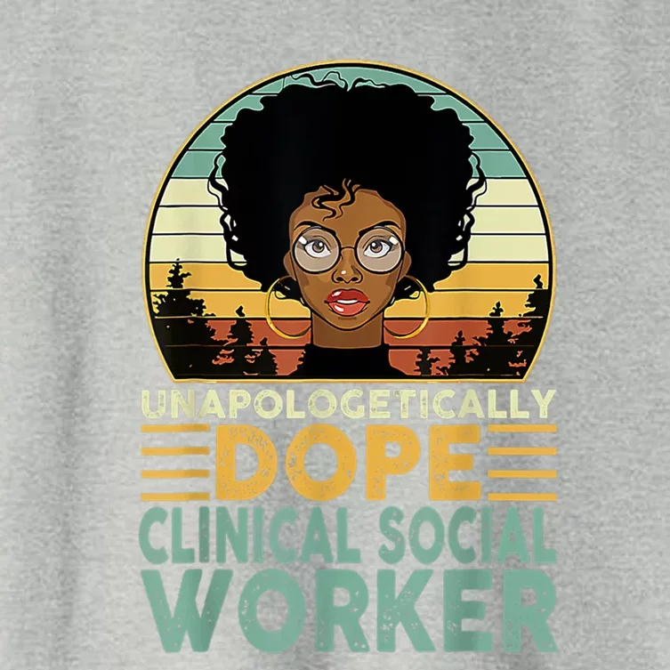 Unapologetically Dope Clinical Socials Worker Black Nurse. Women's Crop Top Tee