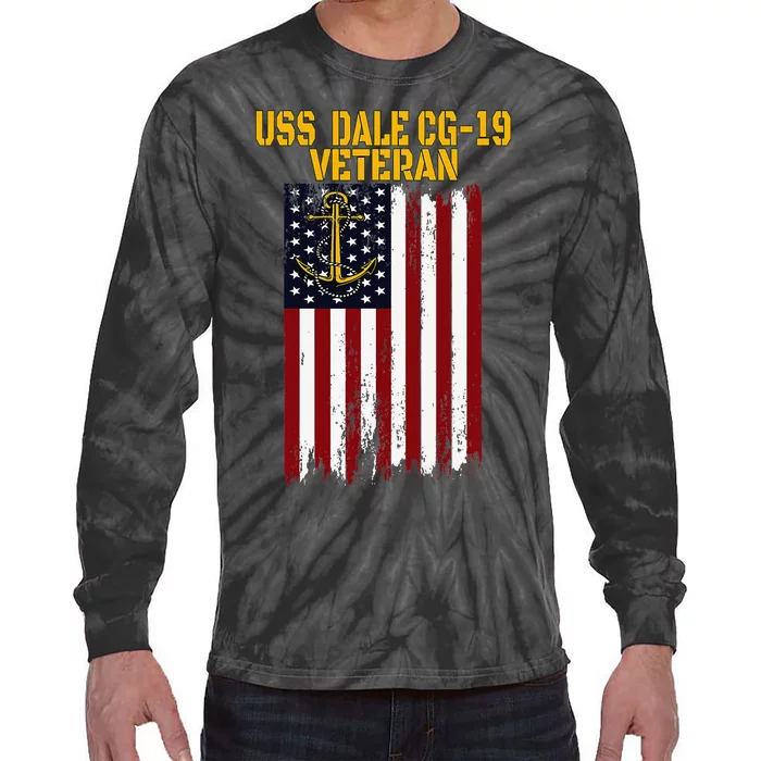 USS Dale CG19 Cruiser Veterans Day Father's Day Tie-Dye Long Sleeve Shirt