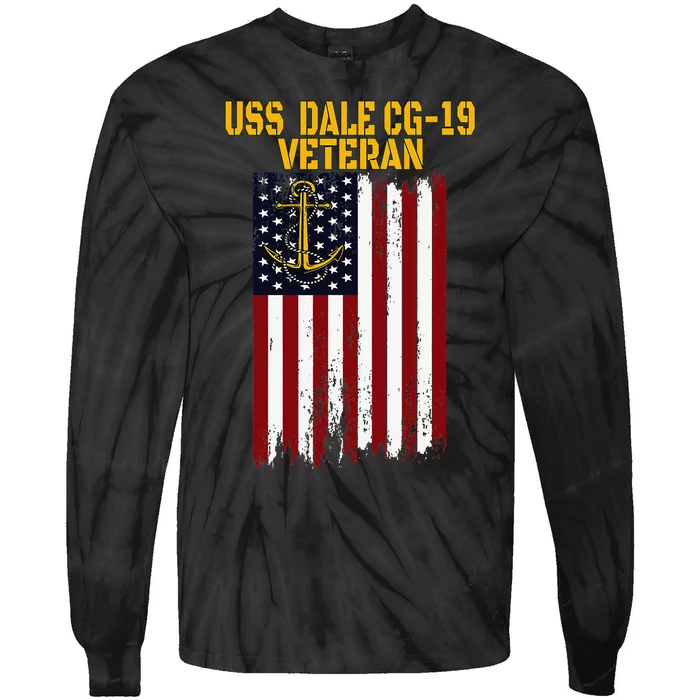 USS Dale CG19 Cruiser Veterans Day Father's Day Tie-Dye Long Sleeve Shirt