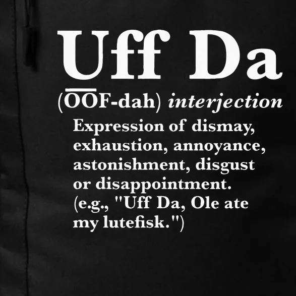 Uff Da Definition Daily Commute Backpack