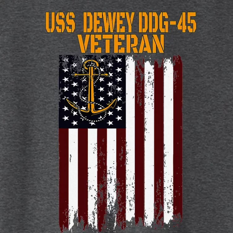 Uss Dewey Ddg 45 Destroyer Veterans Day Women's Crop Top Tee