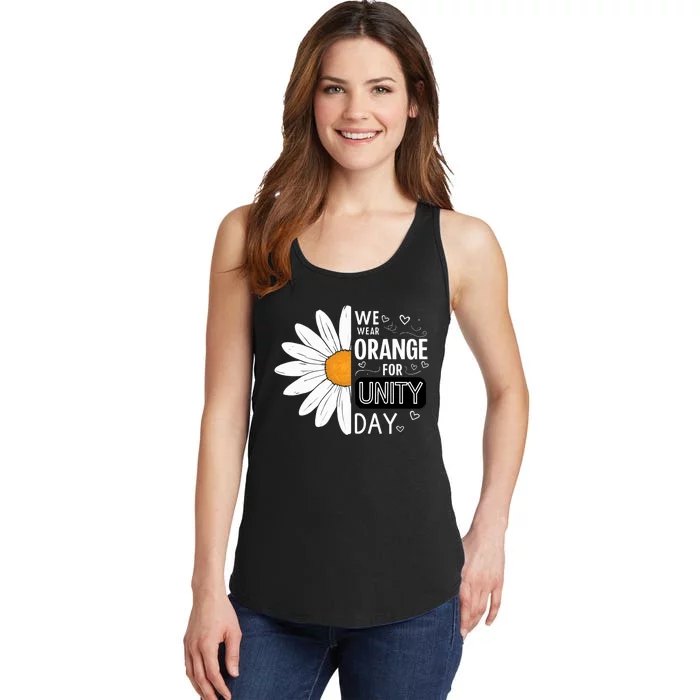 Unity Day Daisy We Wear Orange For Unity Day Antibullying Ladies Essential Tank