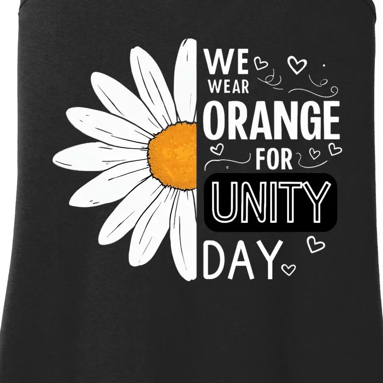 Unity Day Daisy We Wear Orange For Unity Day Antibullying Ladies Essential Tank