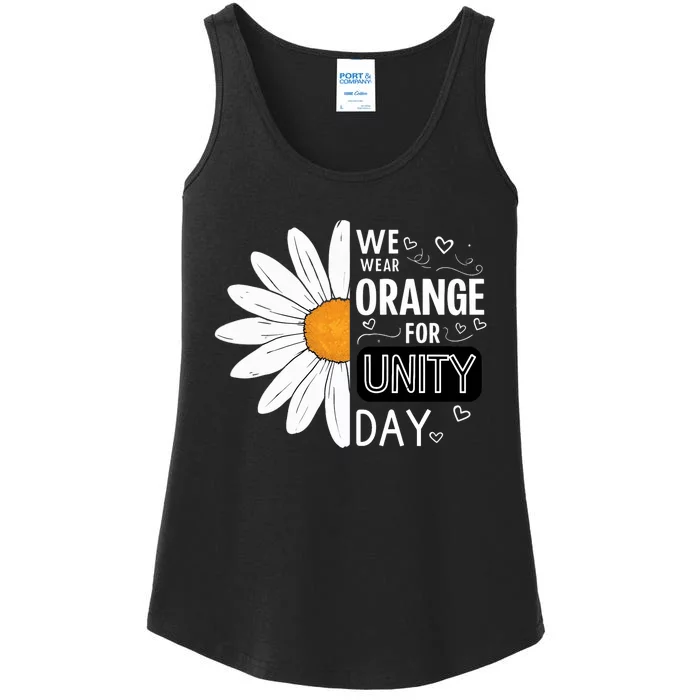 Unity Day Daisy We Wear Orange For Unity Day Antibullying Ladies Essential Tank