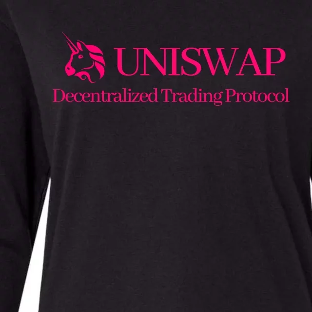 Uniswap Decentralized Exchange Cryptocurrency DeFi Womens Cotton Relaxed Long Sleeve T-Shirt